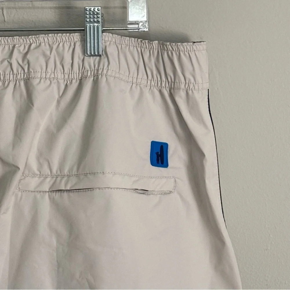 JOHNNIE-O Men’s Stone Off White TSUNAMI Board Shorts Trunk 10” Inseam Size XXL